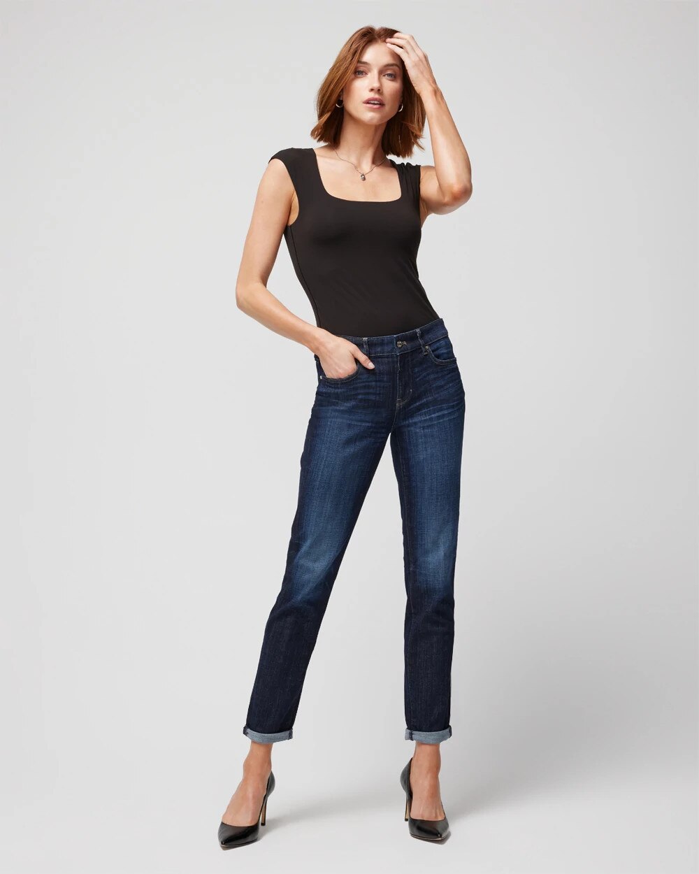 Brooklyn Industries Women's Park High Rise Wide Leg Jeans in Bleached Denim